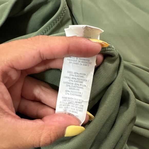 Aerie Womens Medium Long Green Full Coverage One Piece Swimsuit Summer Beach - Picture 5 of 6
